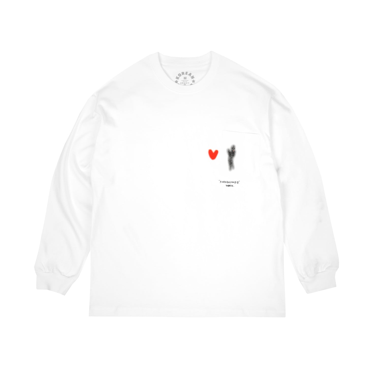 Korean Zombie x Zibezi Zombie Heart Long Sleeve Pocket Shirt