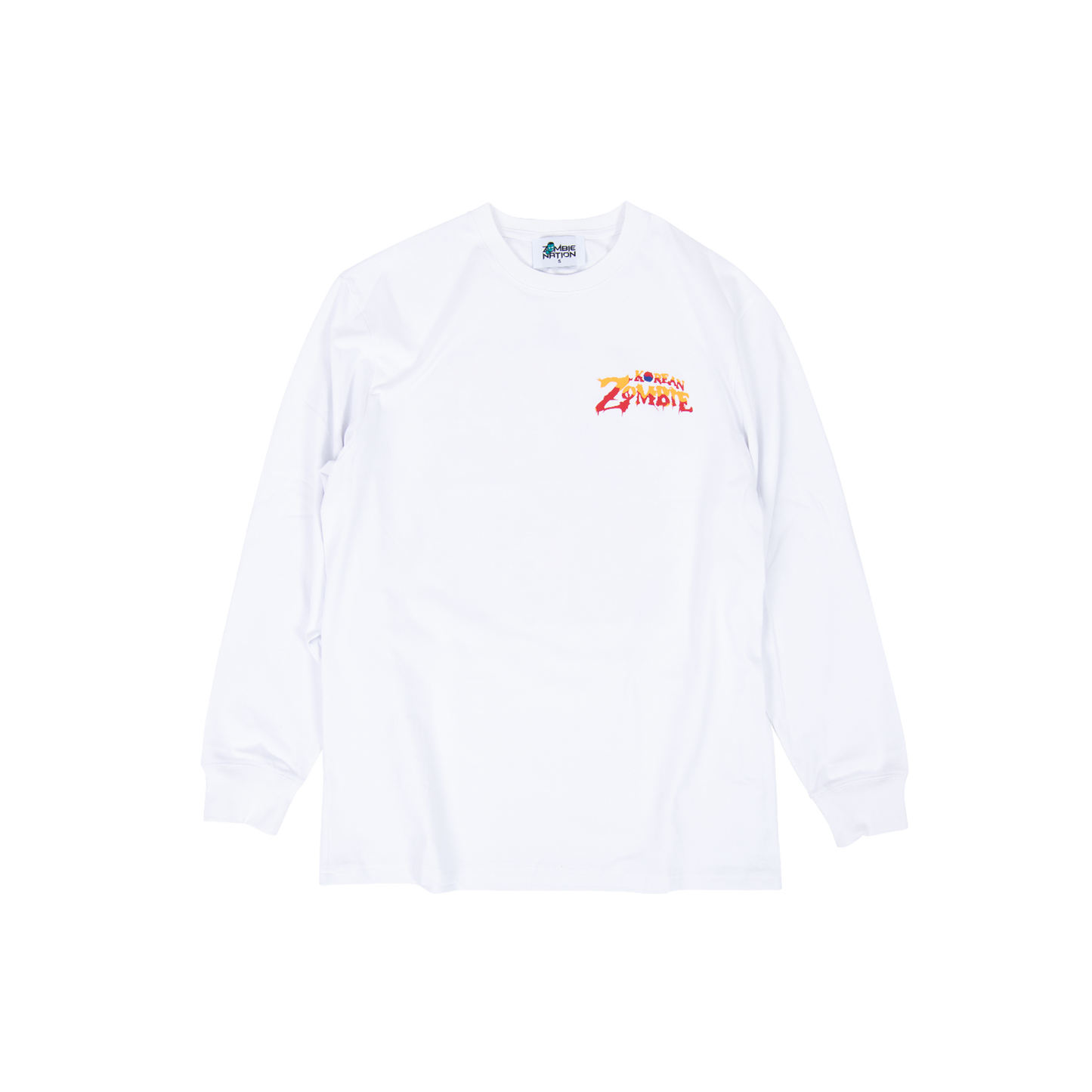 Korean Zombie Flame White Long Sleeve